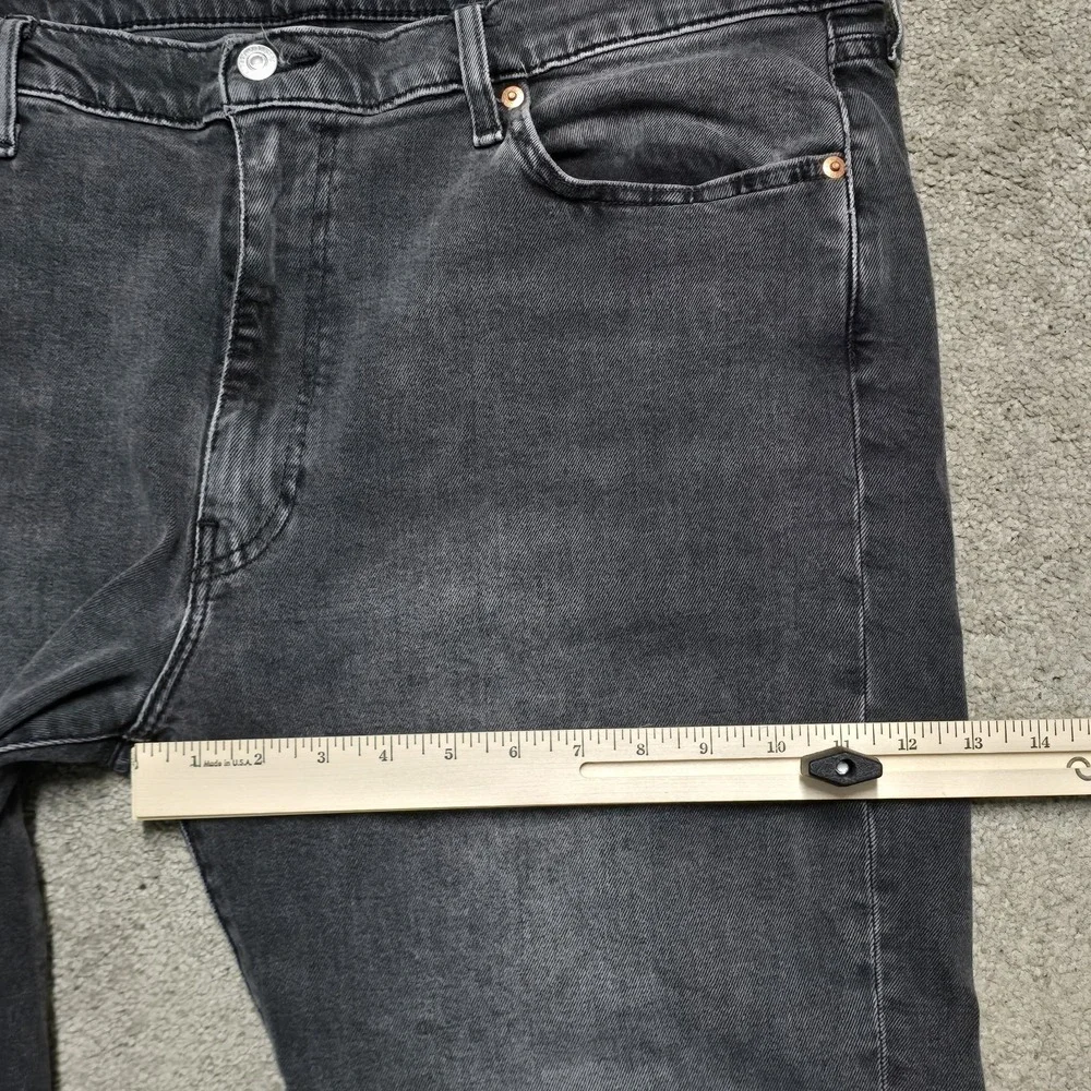 Levi's Men's 514 Straight Flex Jeans 40x30 Graphite Leather Patch Y2K EUC